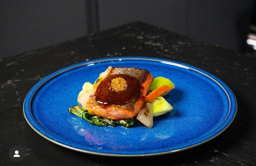 Miramare The Palace Resort Sanremo Esterno foto Salmon teriyaki