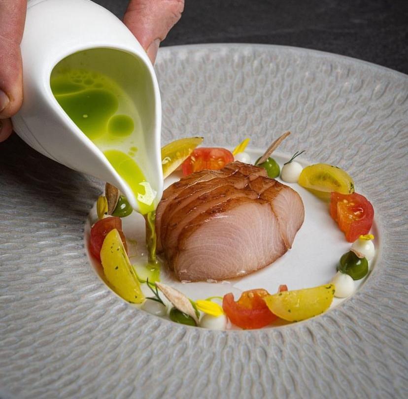 Miramare The Palace Resort Sanremo Esterno foto A modern French dish